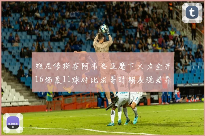 维尼修斯在阿韦洛亚麾下火力全开16场轰11球对比龙哥时期表现差异明显